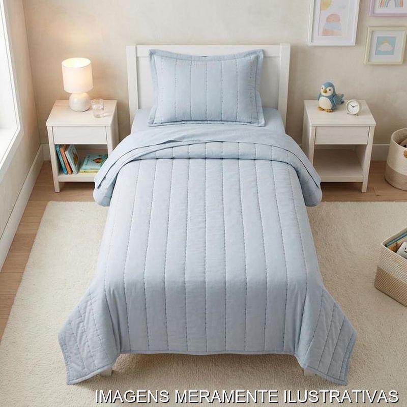 jogo de cama solteiro 2 peças karsten orion azul 180x260cm (mp)