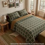 jogo de cama king 3 peças karsten bernardo verde 290x260cm (mp)