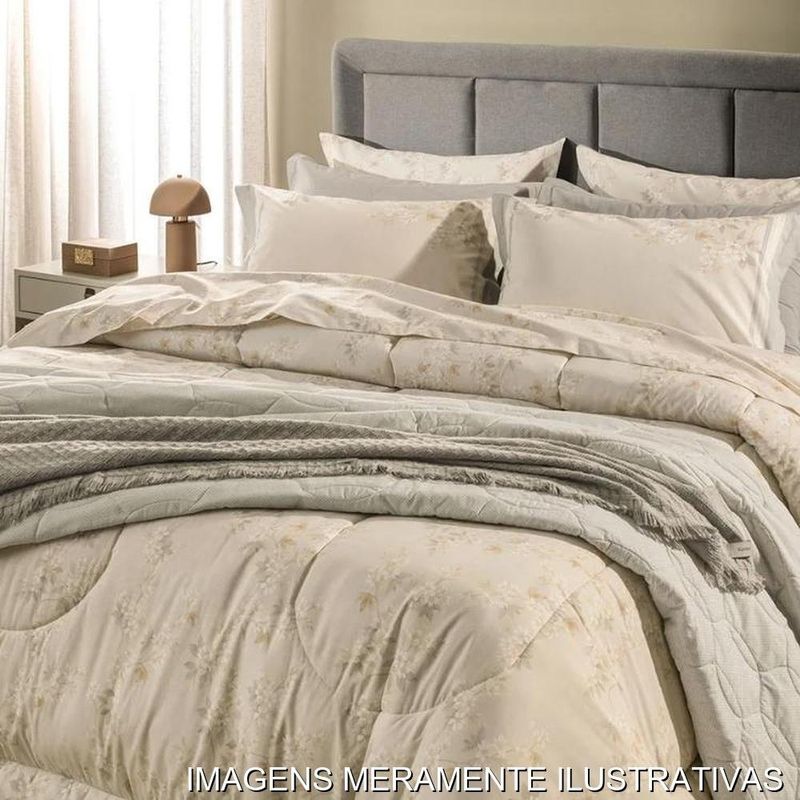 jogo de cama king 3 peças karsten dandara nude 290x260cm (mp)