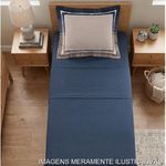 jogo de cama solteiro 3 peças karsten vitor azul 180x250cm (mp)