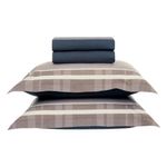 jogo de cama casal 4 peças karsten vitor azul 220x250cm (mp)