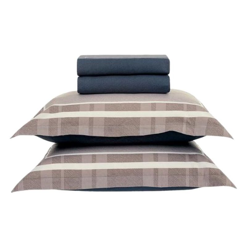 jogo de cama casal 4 peças karsten vitor azul 220x250cm (mp)