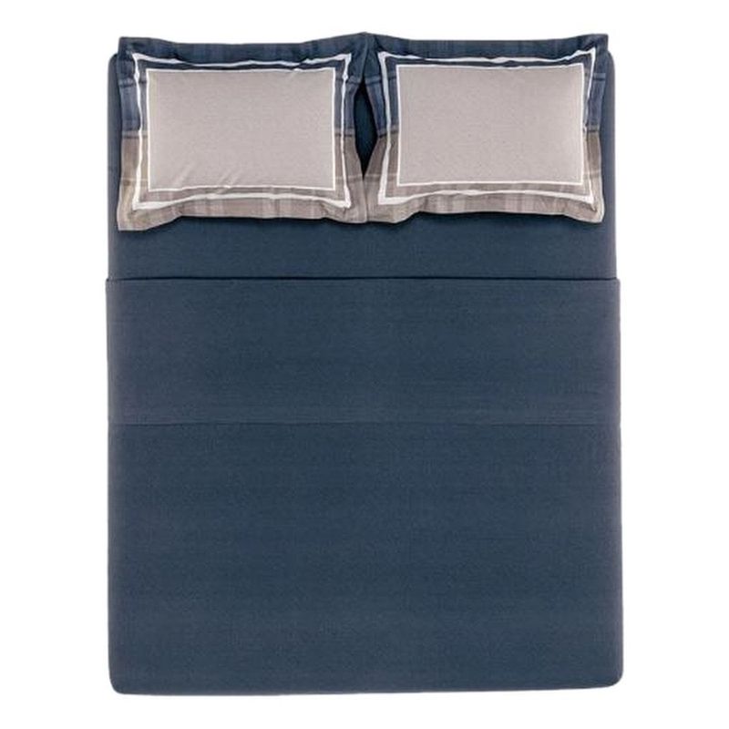 jogo de cama casal 4 peças karsten vitor azul 220x250cm (mp)