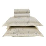 jogo de cama casal 4 peças karsten maris bege 220x250cm (mp)