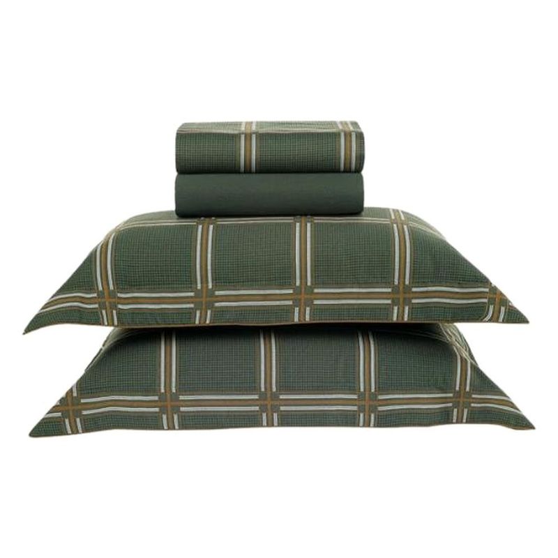 jogo de cama queen 4 peças karsten bernardo verde 240x260cm (mp)