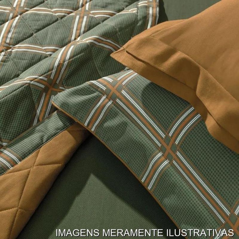 jogo de cama queen 4 peças karsten bernardo verde 240x260cm (mp)