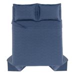 jogo de cama casal 3 peças karsten azul marinho 220x260cm (mp)