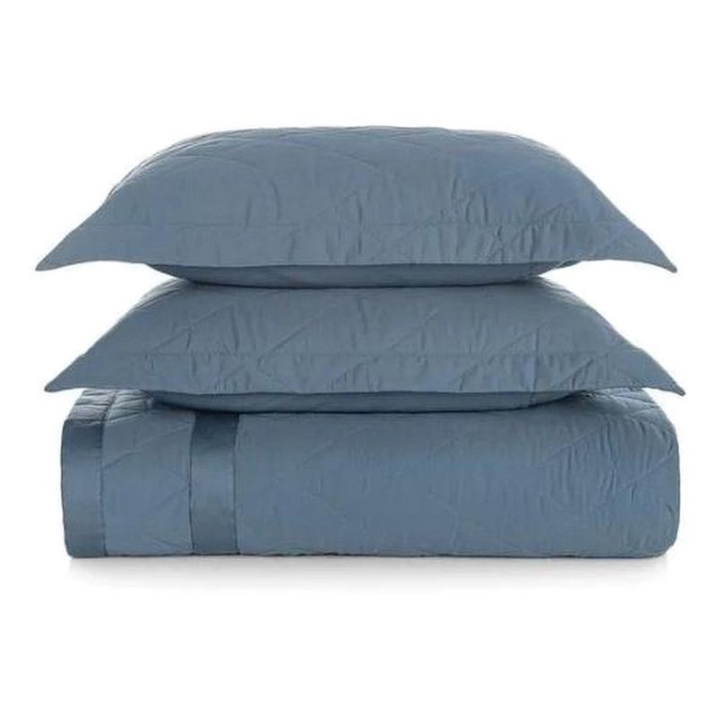jogo de cama king 3 peças karsten bossa azul 290x260cm (mp)