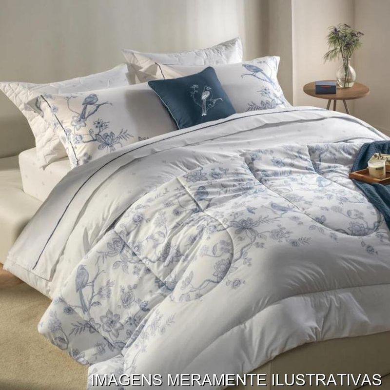 jogo de cama queen 5 peças karsten dora branco 240x250cm (mp)