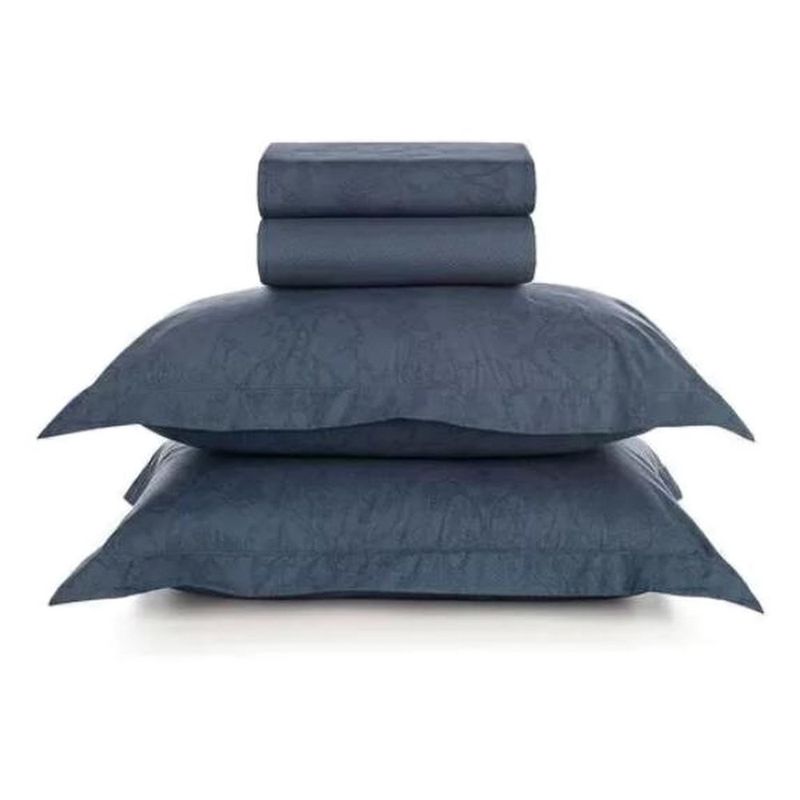 jogo de cama king 4 peças karsten catena azul 290x250cm (mp)