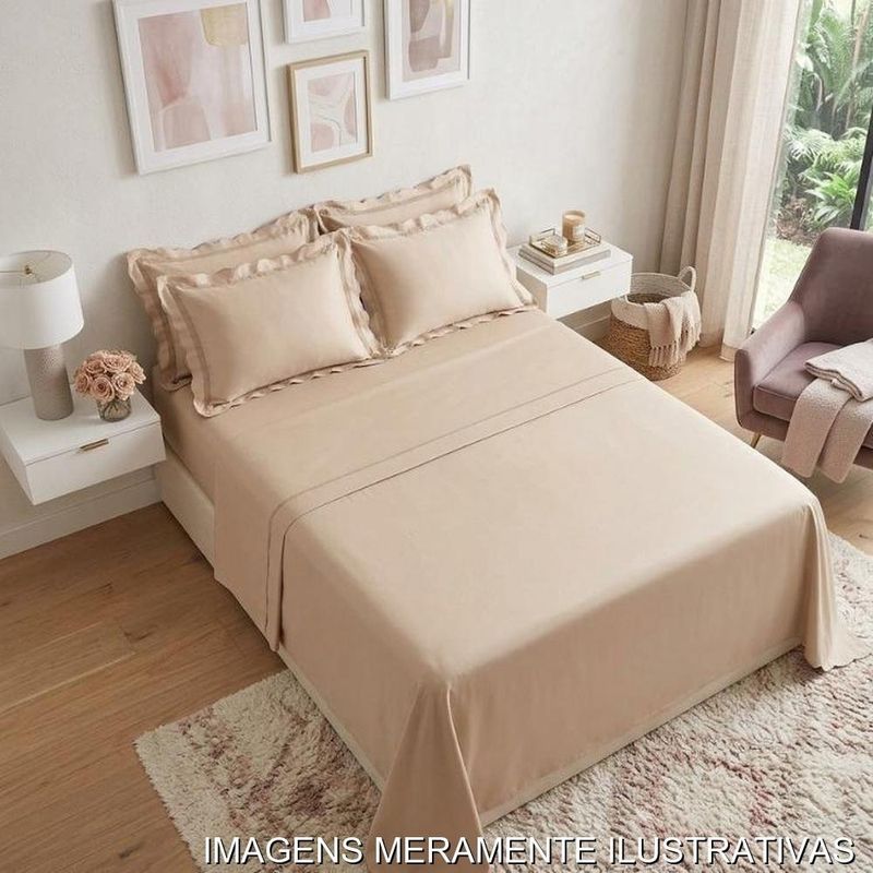 jogo de cama queen 4 peças karsten lara off white 240x260cm (mp)
