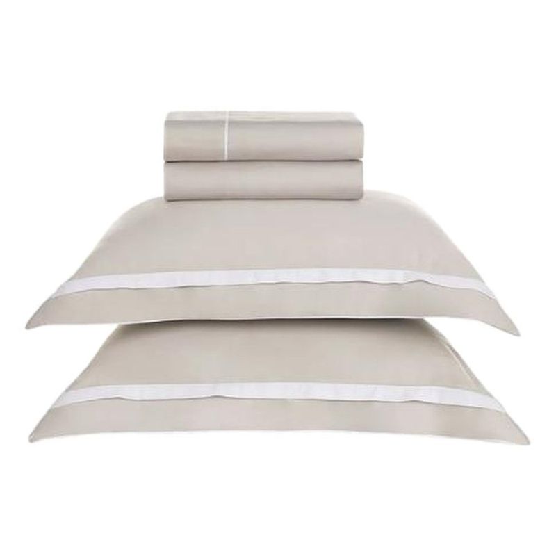 jogo de cama queen 4 peças karsten lara cinza 240x260cm (mp)