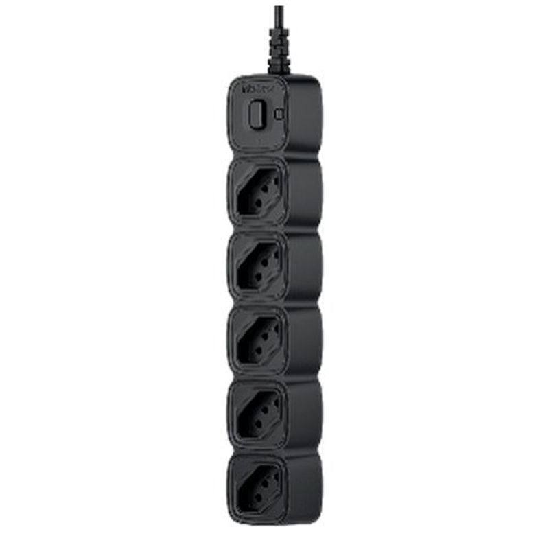 protetor eletrônico intelbras com 5 tomadas epe 2005 preto