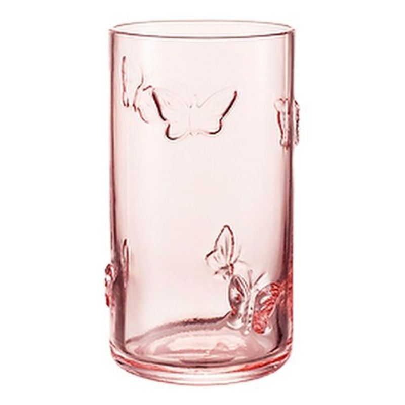 jogo de copo 4 peças hauskraft butterfly rose 460ml