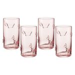jogo de copo 4 peças hauskraft butterfly rose 460ml