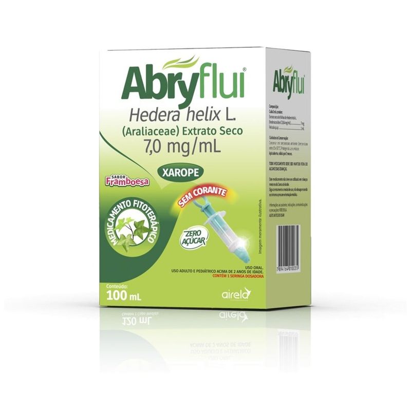 abryflui xarope hedera helix l 7mg/ml 100ml + seringa dosadora airela