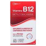 suplemento alimentar vitamina b12 morango 60 comprimidos mastigáveis geovit