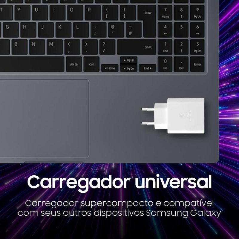 notebook samsung galaxy book4 tela 15.6" full hd led intel core 5-120u 8gb 512gb ssd iris xe 15.6 full hd led