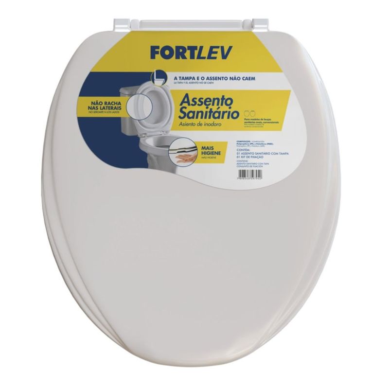 assento sanitário fortlev universal oval branco (mp)