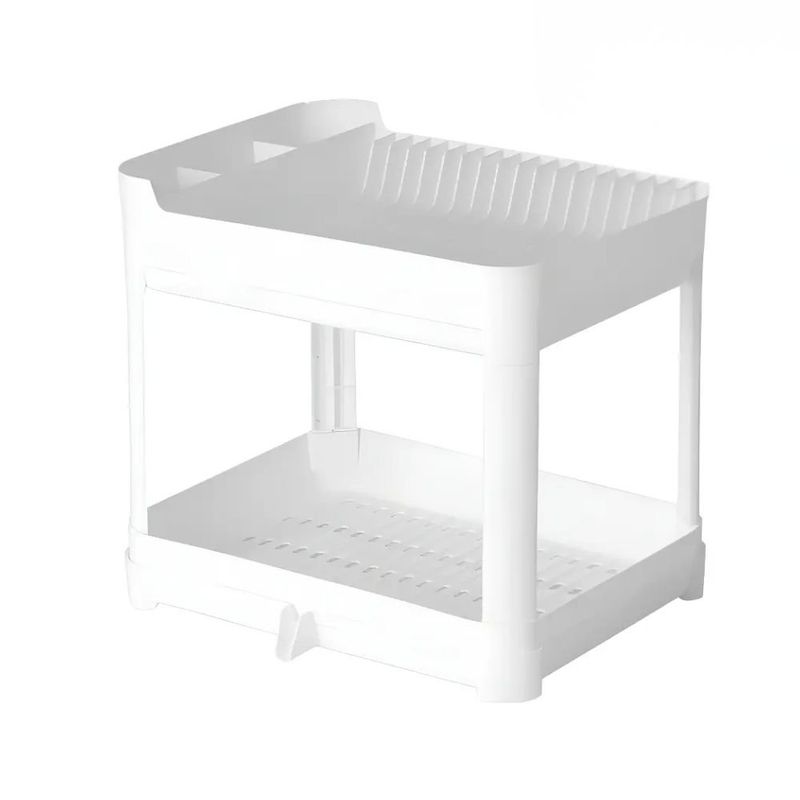 escorredor de pratos paramount duplo com bandeja 40x32x36cm fly 4623 (mp)