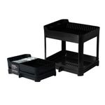 escorredor de pratos paramount duplo com bandeja 40x32x36cm fly 4627 (mp)