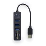 hub usb knup 3 portas com leitor de cartão kp-t117 (mp)