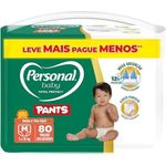 fralda descartável personal baby protect pant tamanho m 80 unidades