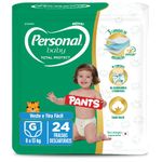 fralda descartável personal baby protect pant tamanho g 24 unidades