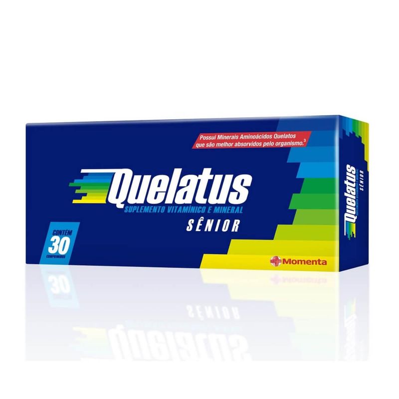 quelatus sênior suplemento vitamínico e mineral 30 comprimidos momenta