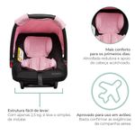 bebê conforto infanti pomo de 0 a 13kg rosa e preto cax00994 (mp)