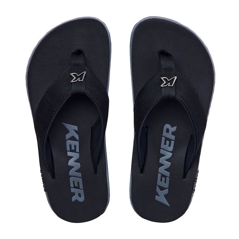 Sandália Masculina n°42 Kenner Kivah Cinza e Preto