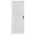 porta de alumínio veneziana lado esquerdo clm 210x60cm premium branco (mp)