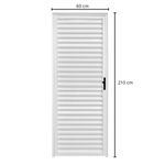 porta de alumínio veneziana lado esquerdo clm 210x60cm premium branco (mp)