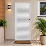 porta de alumínio veneziana lado esquerdo clm 210x60cm premium branco (mp)