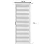 porta de alumínio veneziana lado direito clm 210x70cm premium branco (mp)