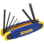 jogo de chaves irwin 7 peças hexagonais canivete 1,5 a 6,0mm (mp)