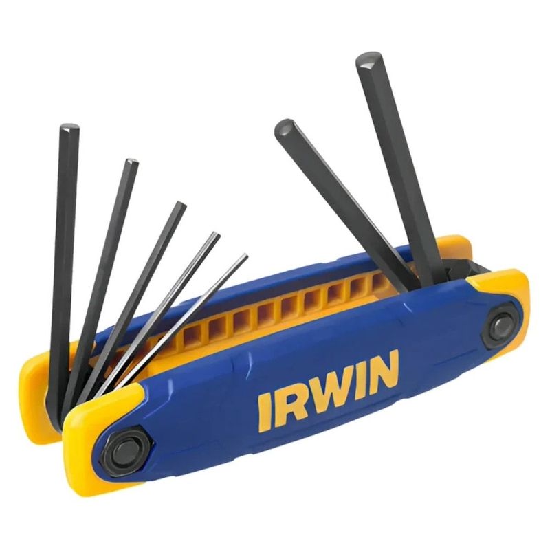 jogo de chaves irwin 7 peças hexagonais canivete 1,5 a 6,0mm (mp)