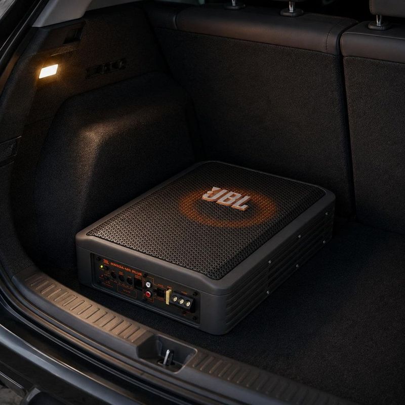 subwoofer ativo jbl sw80a-ms plus 8" 200w rms slim (mp)