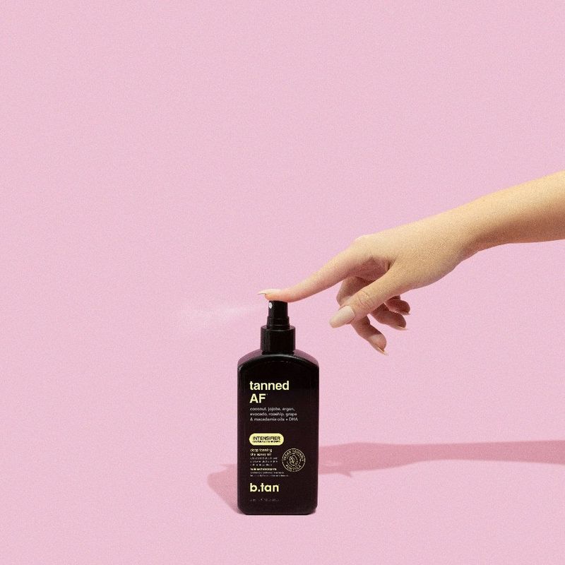 óleo bronzeador intensifier coreano b.tan tanned af vegano 236ml