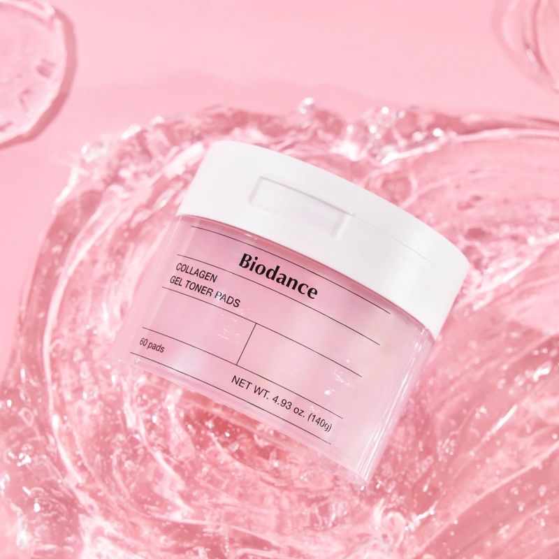 disco tônico facial coreano biodance collagen gel toner 60 pads
