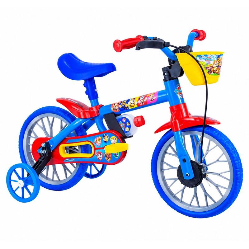 bicicleta infantil nathor aro 12 patrulha canina (mp)